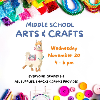 Middle School Arts & Crafts Nov Instagram